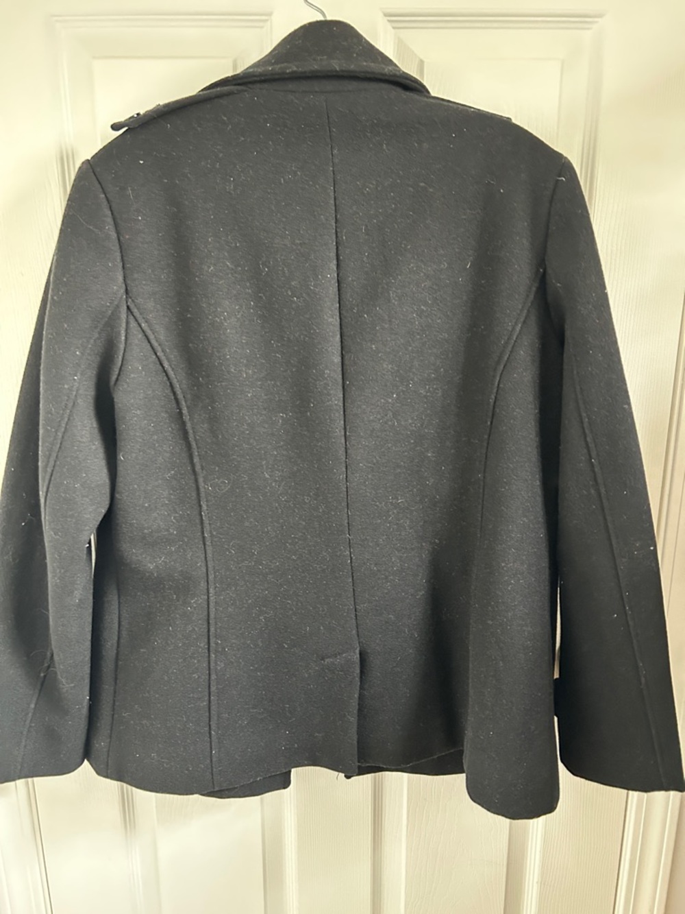 Joe Fresh Black Double-Breasted Wool Peacoat - Picture 4 of 7